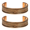 Bracelet en cuivre magnétiqueFleur de vie 2 pièces | ±7 cm