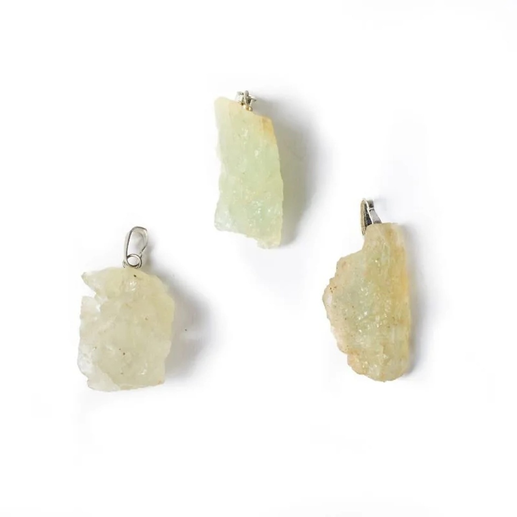 Pendentif pierre précieuse calcite verte brute | ±2-4cm