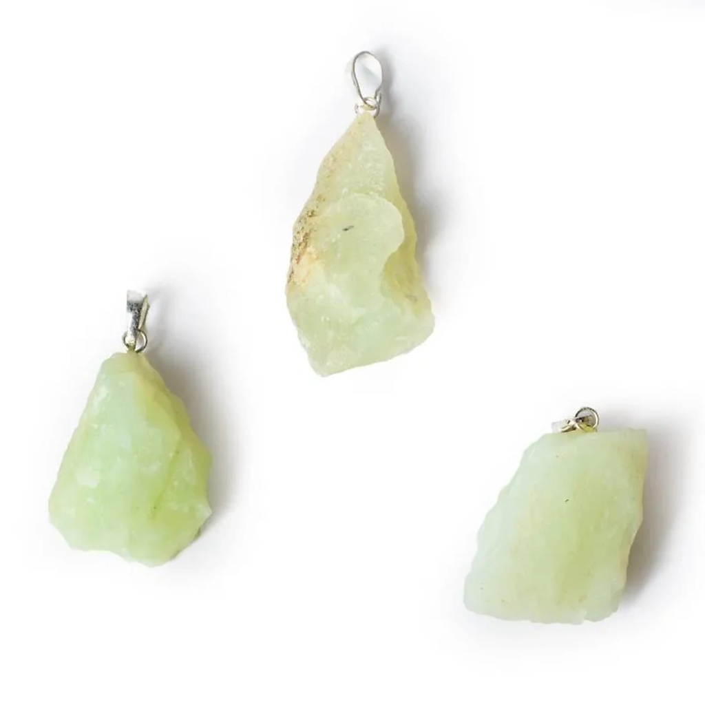 Pendentif pierre précieuse nouveau jade brute | ±3.5 cm