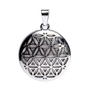 Pendentif Fleur de vie avec Cristal de roche | 3cm