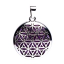 Pendentif Fleur de vie avec Améthyste | 3cm