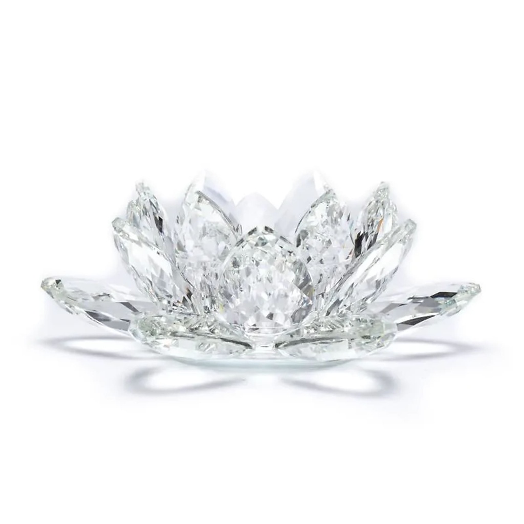 [8720088299463] Bougeoir Lotus cristal L | 9.5x20cm
