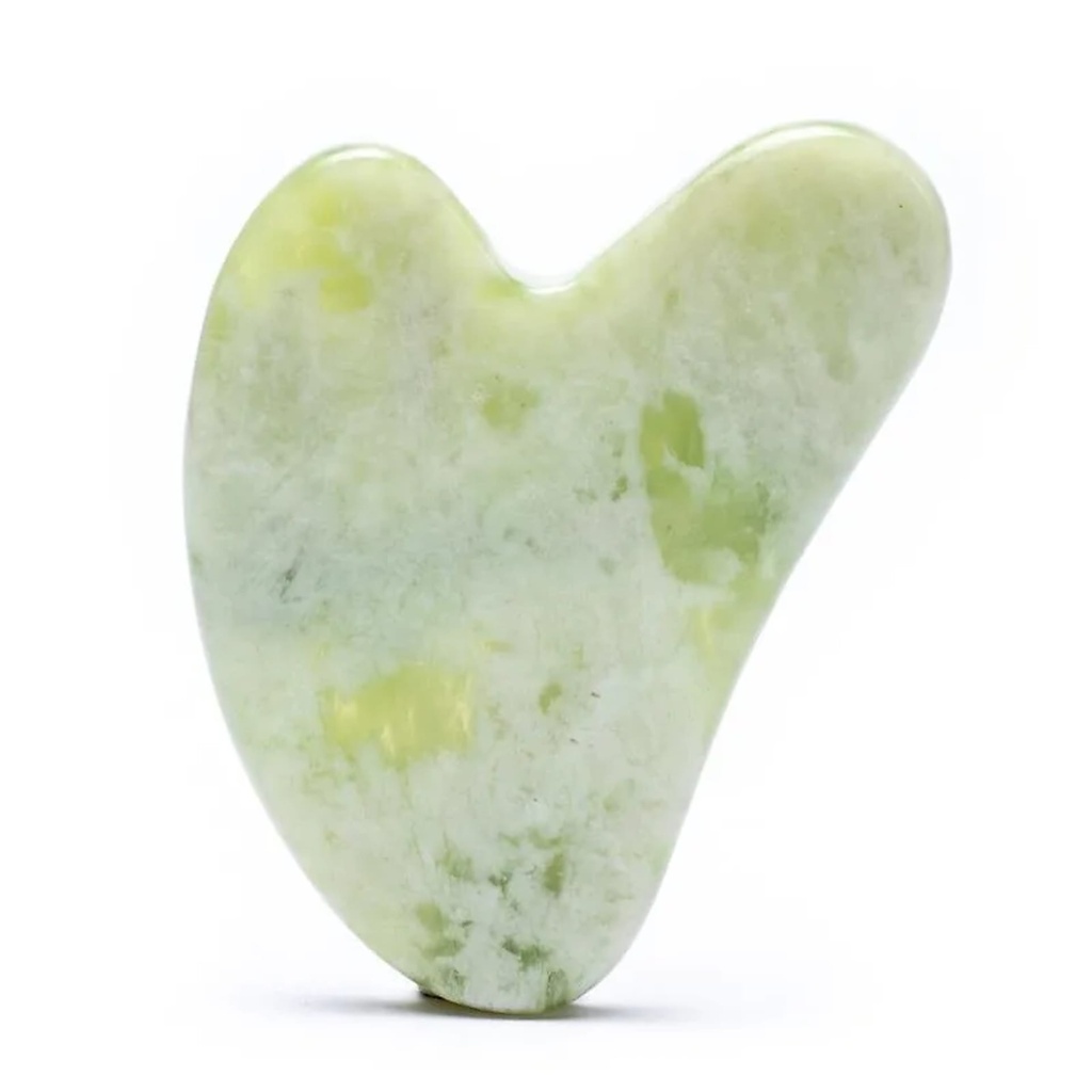 Pierre de massage Gua sha en jade Xinyi | 45g; 8 cm