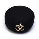 Coussin de méditation noir avec Om coton Bio (OCS) | 33x17 cm; ±2300 g