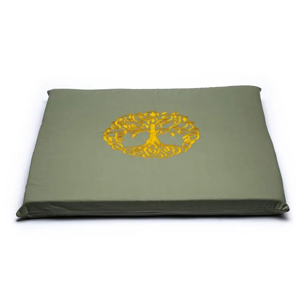 Housse de tapis de méditation Arbre de vie BIO (GOTS) | 65x65x5cm; 239g
