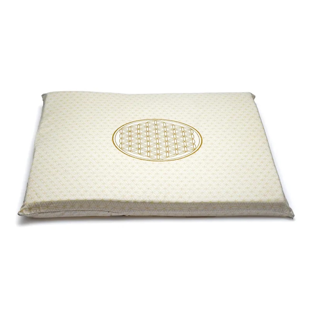 [8720512970364] Housse de tapis de méditation Fleur de vie BIO (GOTS) | 65x65x5 cm; 239 g