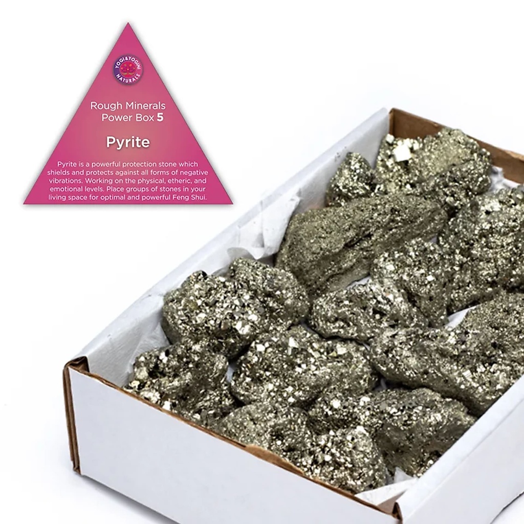 Power box 5 Pyrite équilibre & mise à terre | ±1000-1200 g