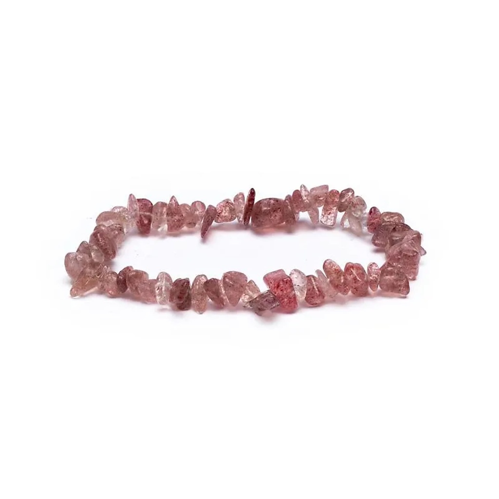 Bracelet Chips de Quartz fraise élastique | ±0.7 cm