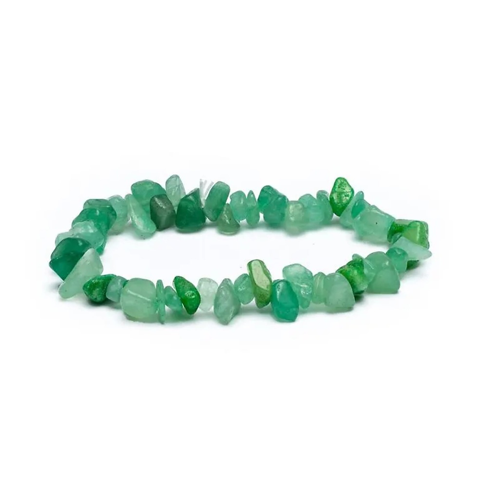Bracelet Chips d'aventurine verte élastique | ±0.7 cm