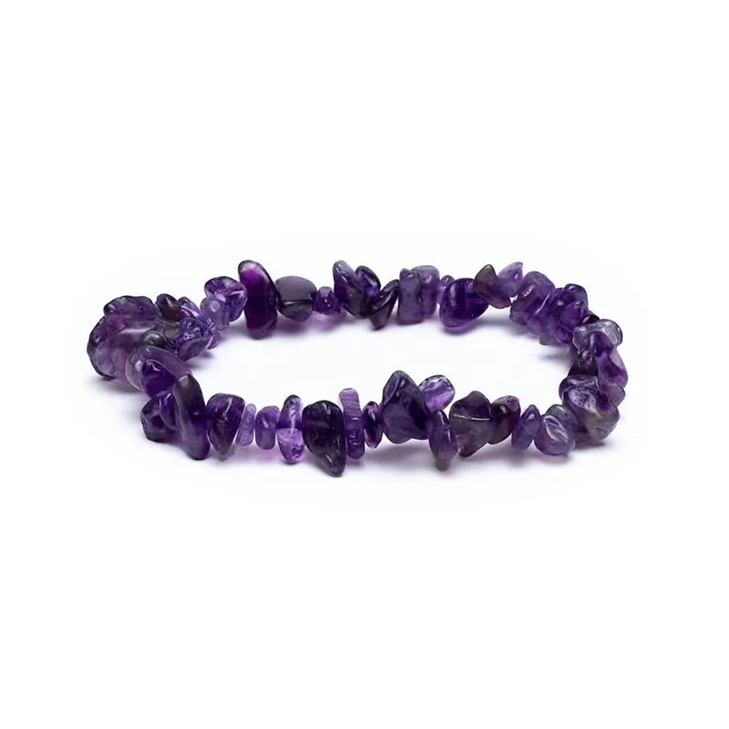 Bracelet Chips dÁméthyste élastique | ±0.7cm