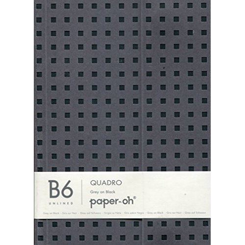 Paper-Oh - Gris sur Noir - B6 - Non ligné