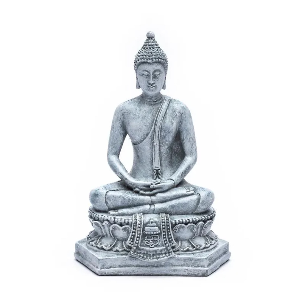 [8720512970807] Bouddha méditant Thaïlande gris | 298 g; 13x8x18 cm