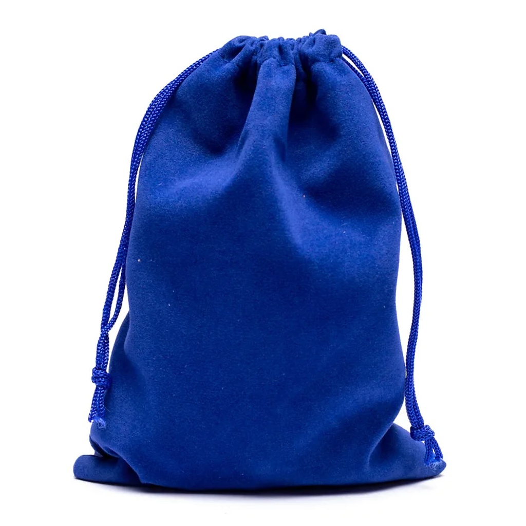 Sac cadeau velours bleu M | 13x18cm