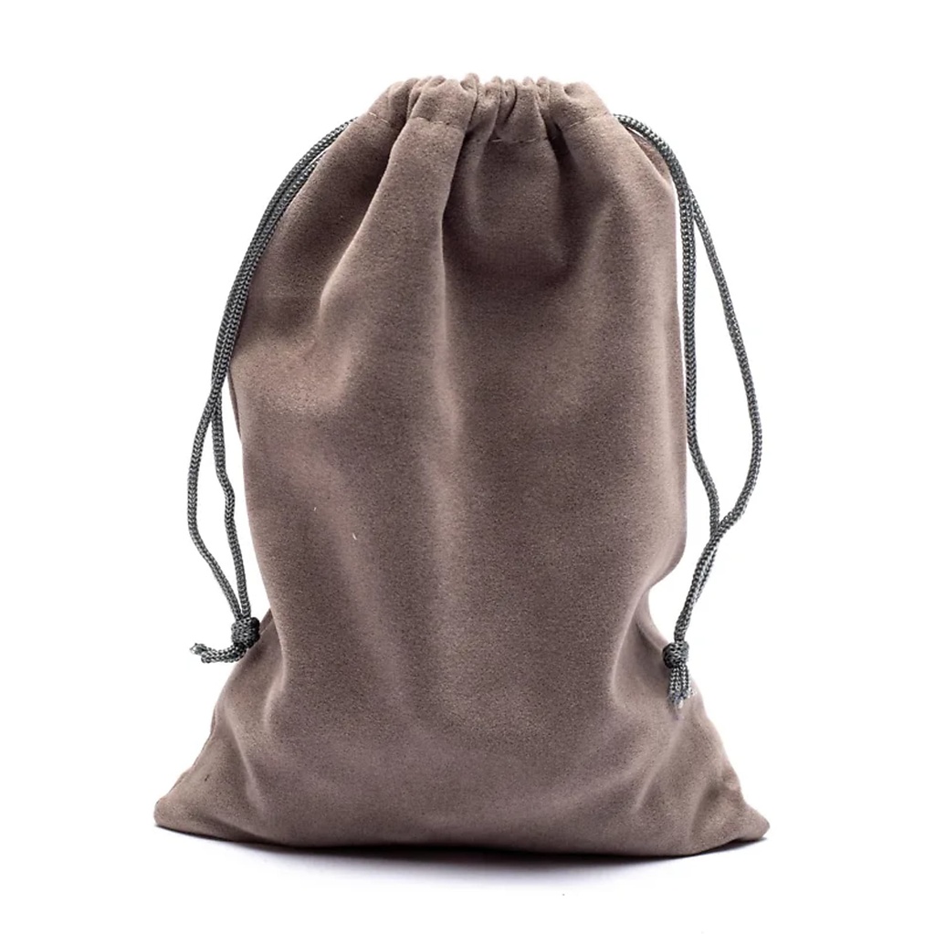 Sac cadeau velours gris M | 13x18cm