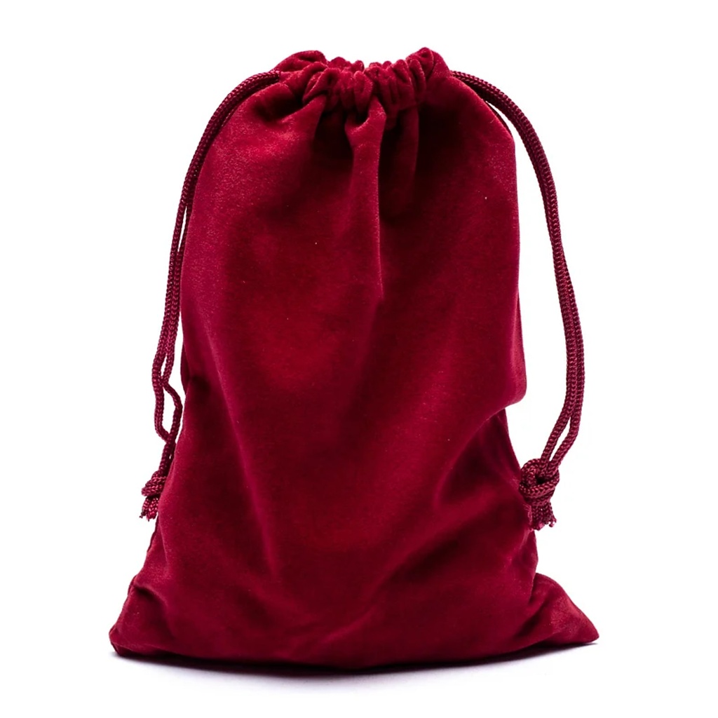 Sac cadeau velours bordeaux M | 13x18cm