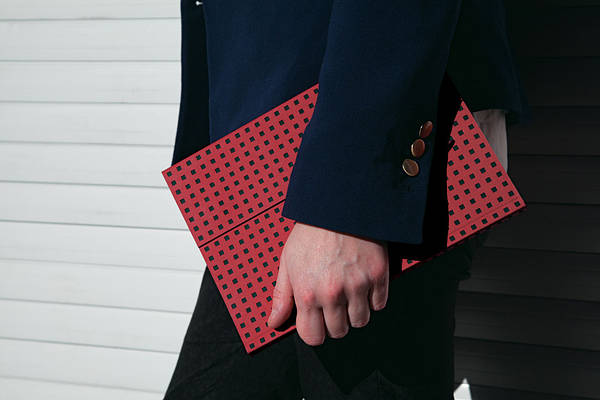 Paper-Oh - Rouge sur Noir - B6 - Non ligné