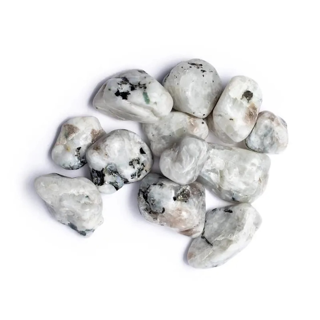 Pierre de lune blanche pierre polie de qualité A | ±250g; ±3-4cm