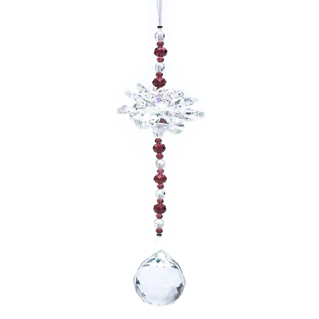 Lotus et sphère en cristal Feng Shui | 31cm