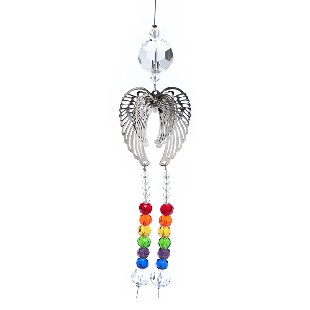 Ailes d'ange avec décoration de cristaux | 30 cm
