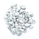 Howlite blanches pierres roulées qualité A | ±500 g;±2-3 cm