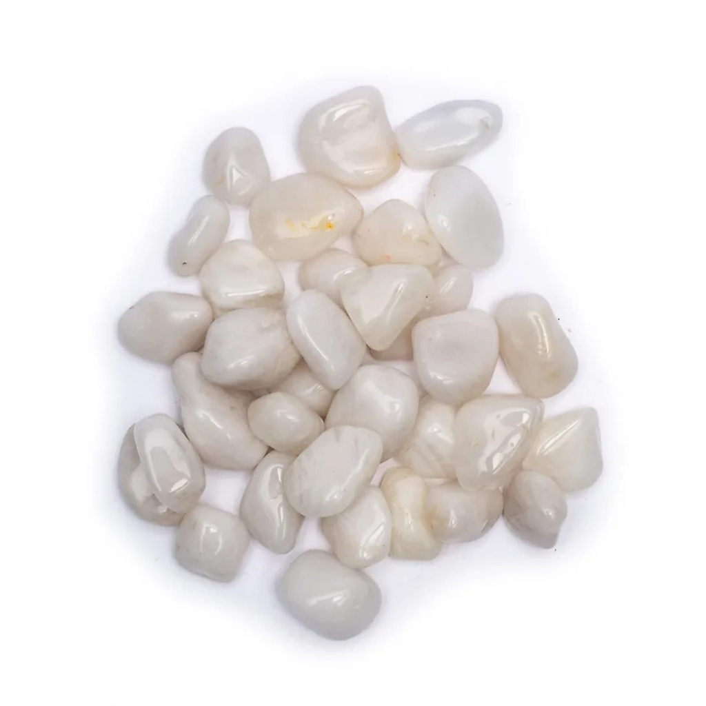 Quartz laiteux pierres polies de qualité A | ±500 g; ±2-3 cm