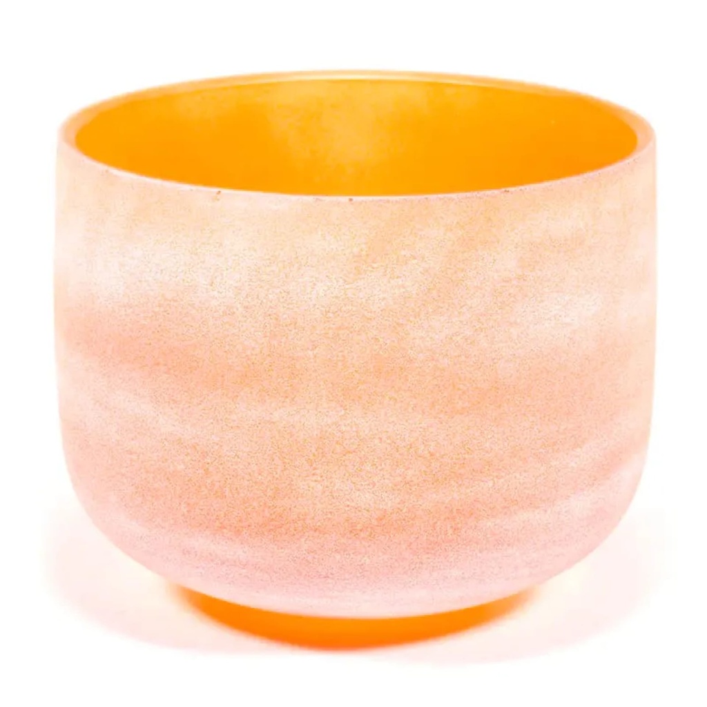 Bol chantant en cristal Chakra sacré 432 Hz -- 30cm