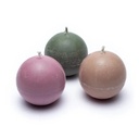 Coffret bougies sphériques colza | 6x6x6cm