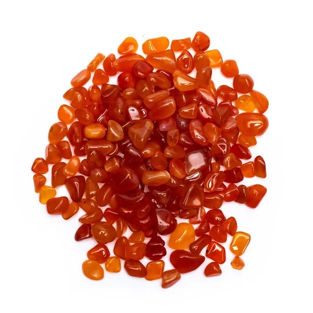 Cornaline pierres roulées qualité A | ±250 g; ±1-1.5 cm