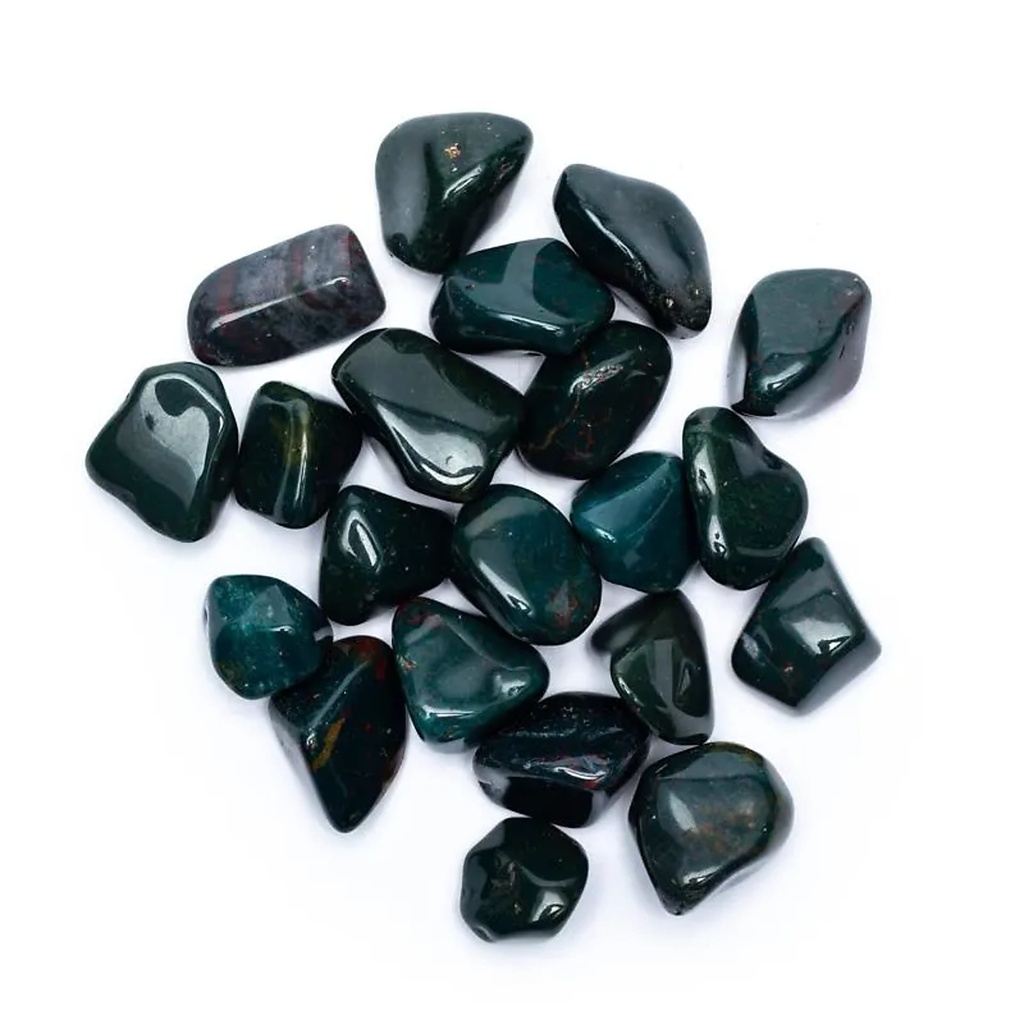 Pierre de heliotrope pierres roulées qual B | ±250 g; ±3-4 cm