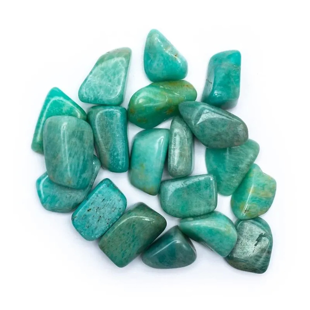 Amazonite pierres roulées qualité A | ±250g; ±3-4cm