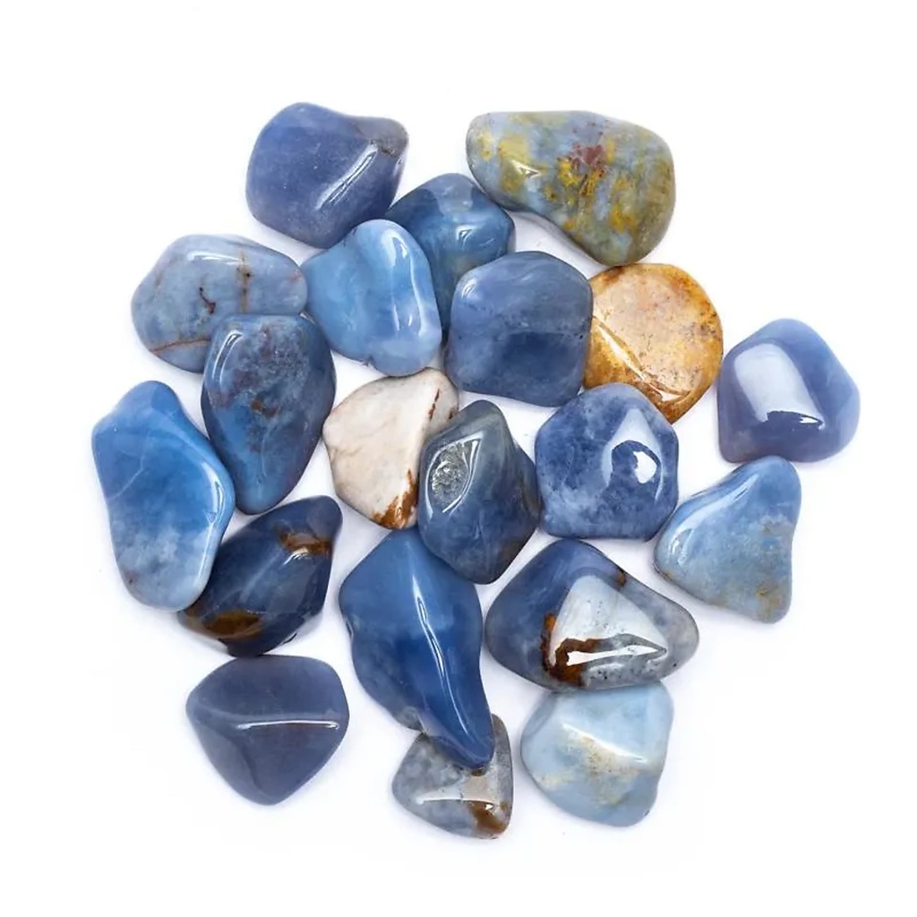 Calcédoine mélange de pierres roulées qual A | ±500g; ±4-6cm