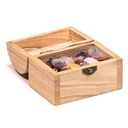 Coffret à trésor + pierres polies d'Afrique du Sud | 200g; 9.5x6.5x7cm