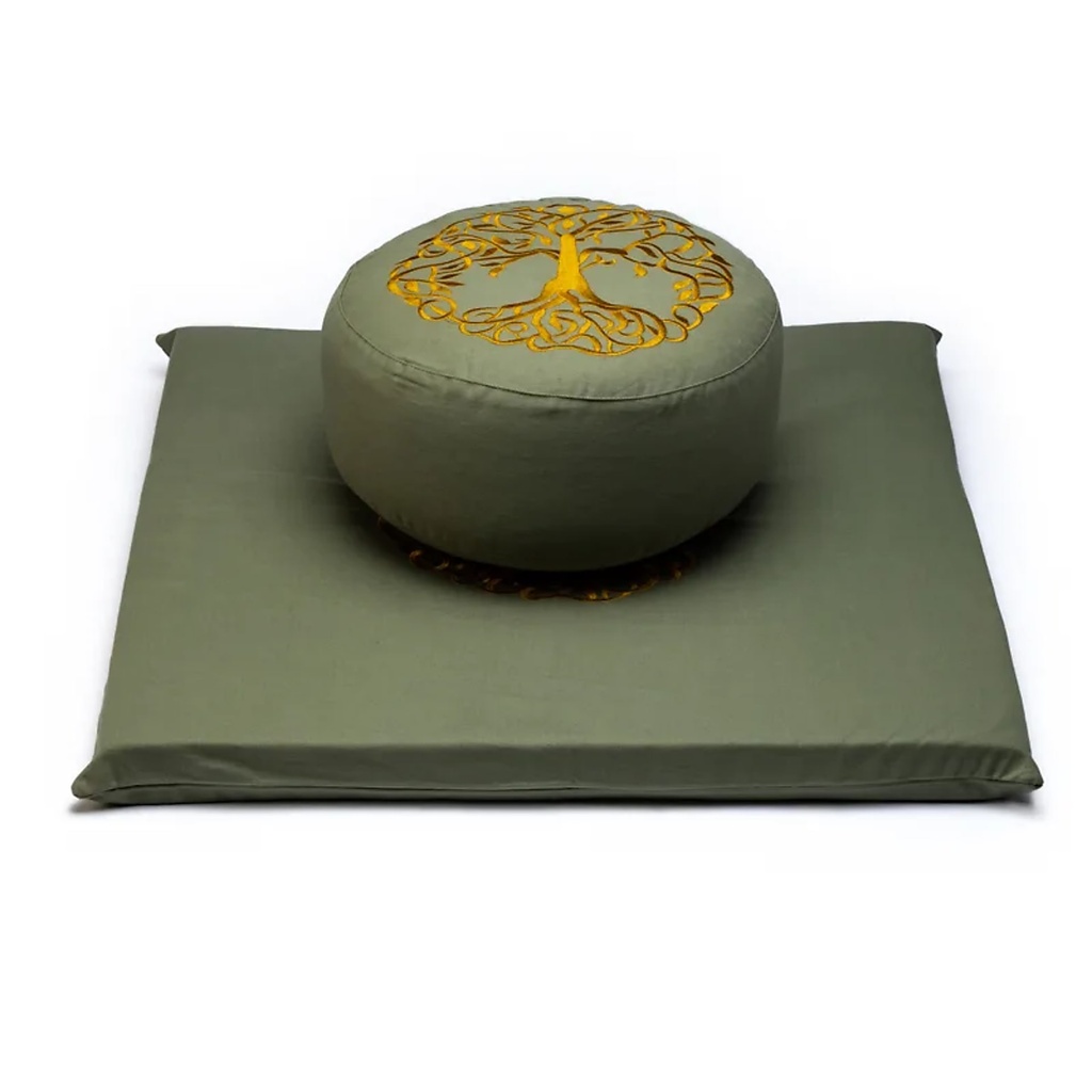 SET de Méditation Arbre de Vie coton BIO (OCS) | 65x65x5 cm; ±2500 g