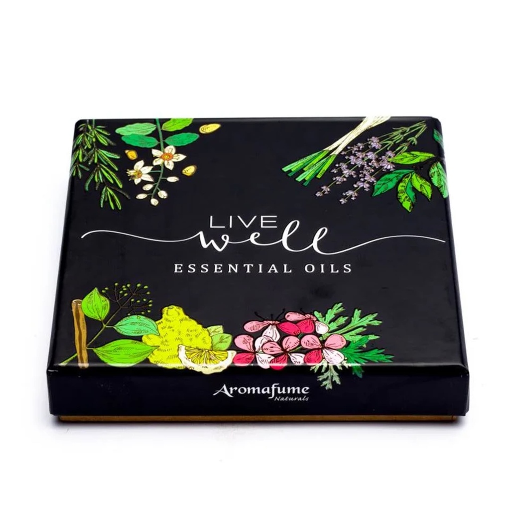 Set 2: Aromafume Huile Essentielle Live Well -- 8x10ml