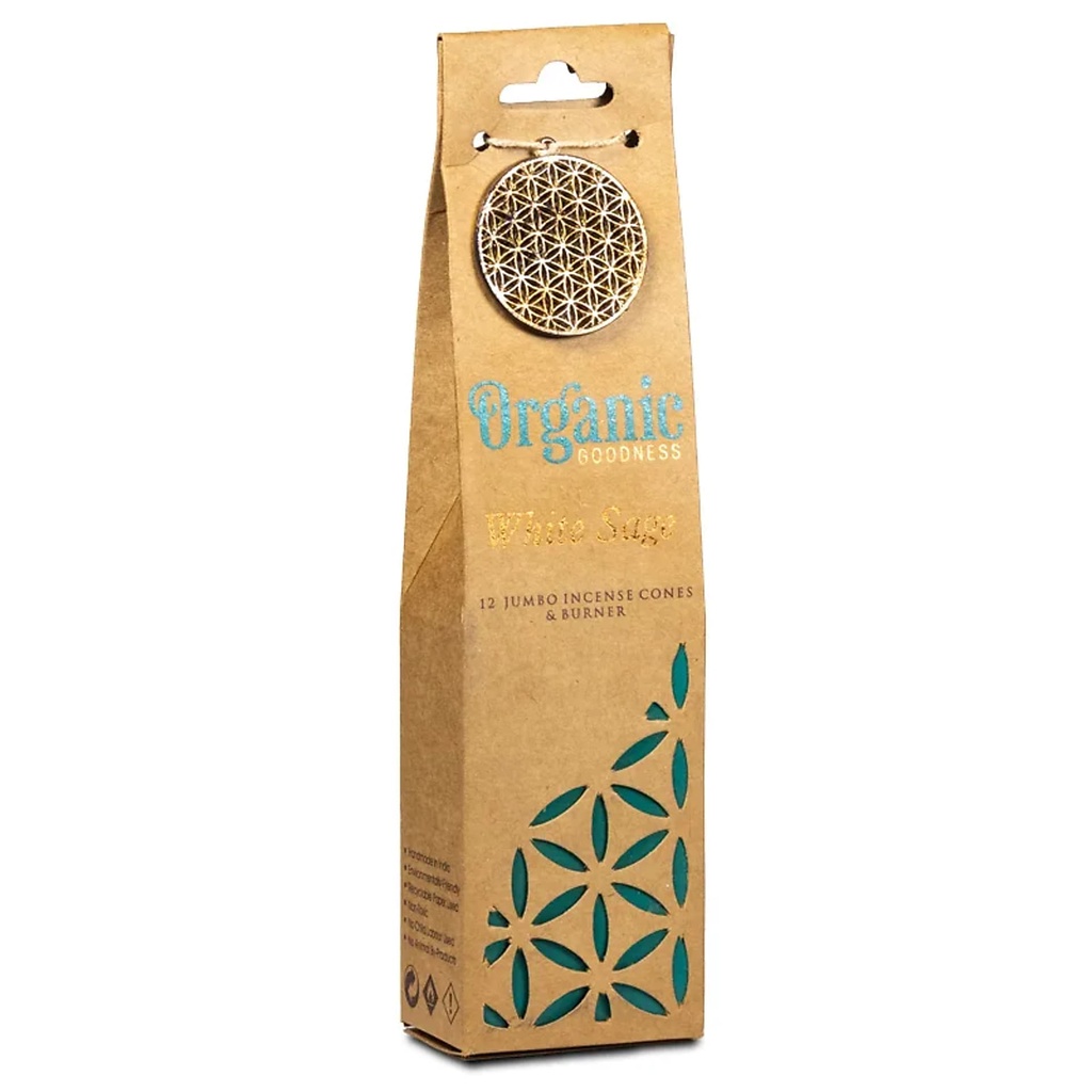 Organic Goodness Cônes déncens Sauge Blanche +brûleur | 72g