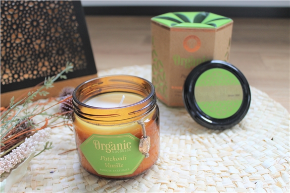 Organic Goodness Bougie en cire de Patchouli Vanille -- 40g