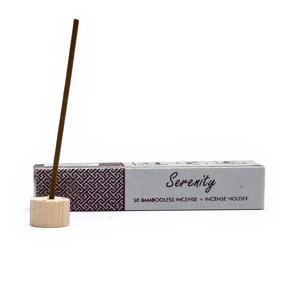 Encens aux herbes sans bambou avec support Serenity | 34 g