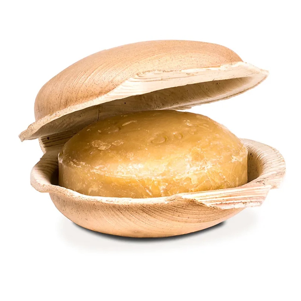 Holy Lama Savon Curcuma en feuille de palmier | 100 g