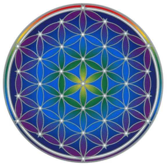 Adhésif fenêtre  Fleur de Vie Sacrée - 13,5 cm