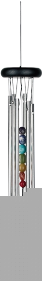 [0028375201914] Carillon à vent métal 6 tubes - pierres des chakras