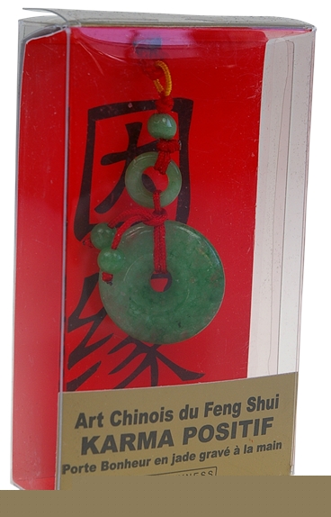 Porte-bonheur Feng-shui Jade Karma positif