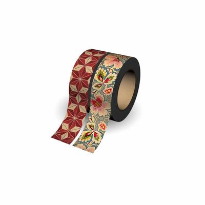 Ruban adhésif Washi - Hishi/Filigrane Floral Ivoire - Ruban Washi - 