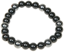 Bracelet Onyx et Hématite Perles rondes 8 mm
