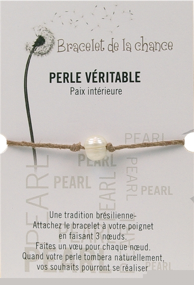 Bracelet de la chance - Perle véritable