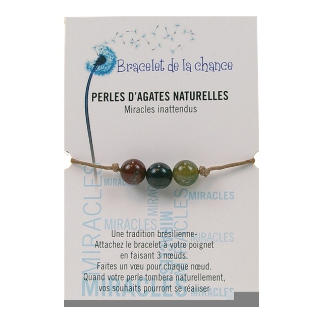 Bracelet de la chance - Perles d'Agates Naturelles