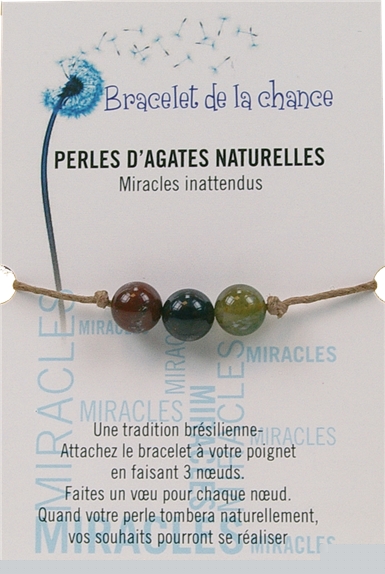Bracelet de la chance - Perles d'Agates Naturelles