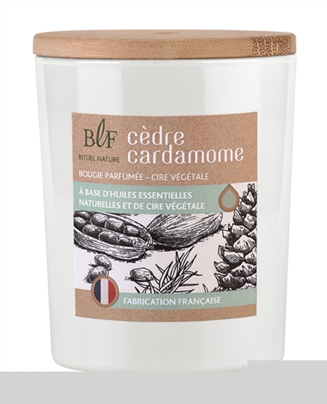 Bougie parfumée en Cire végétale Cèdre Cardamome