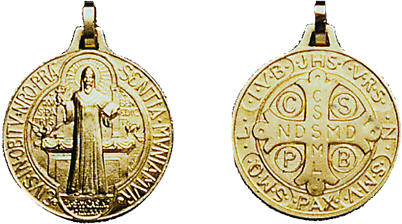 [3602200170988] Médaille St Benoît - Métal Doré