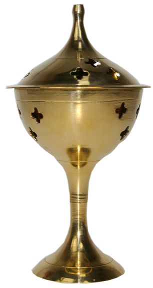 Brûle-encens laiton - forme calice