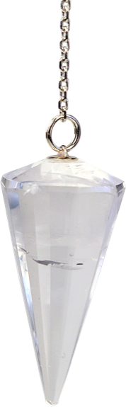 Pendule à Facettes en Quartz Naturel